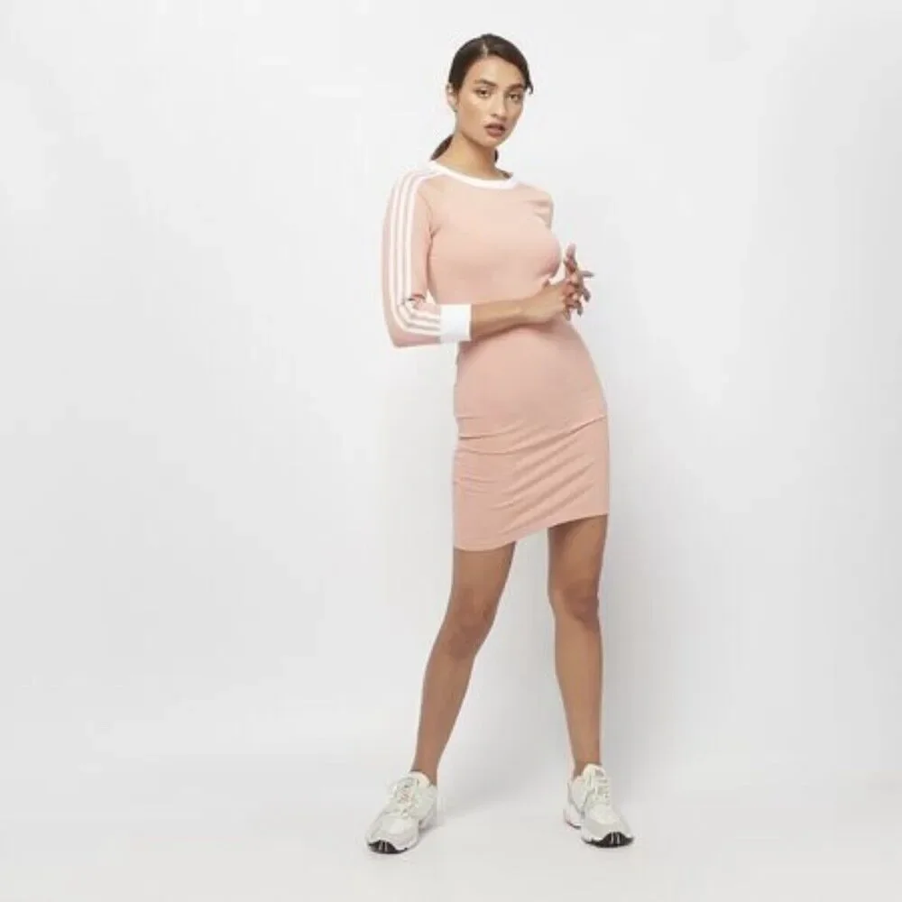Adidas Originals Womens 3-Stripes Dress dust pink DV2565 - Picture 8 of 16